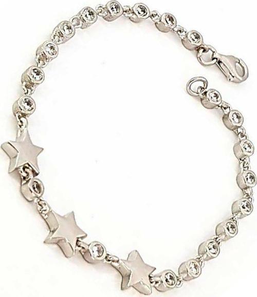 Yıldız Figürlü Gümüş Bayan Bileklik