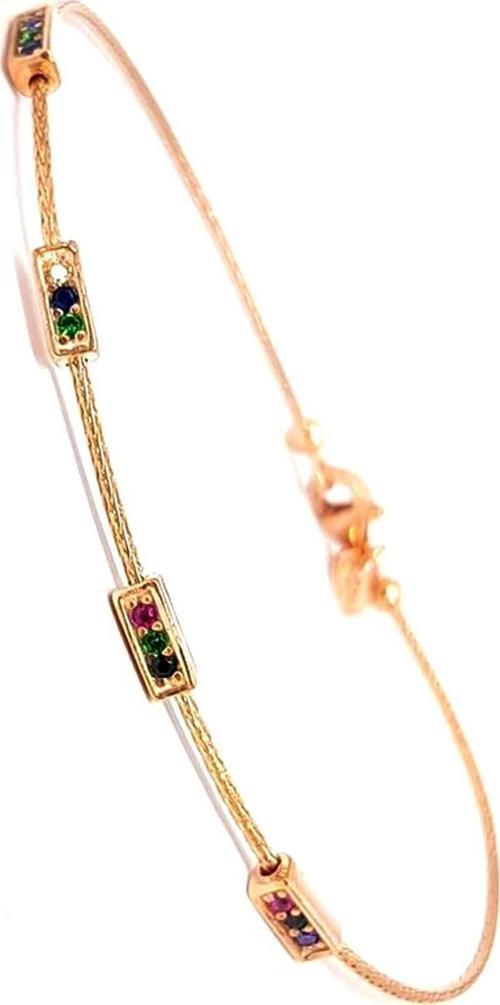 Zirkon Taşlı İtalyan Tasarımı Trend Gümüş Bileklik