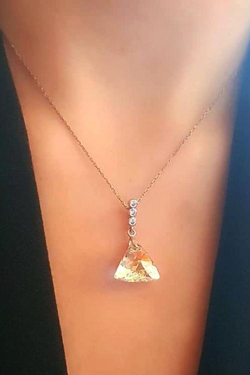  Swarovski Taşlı Gümüş Kolye