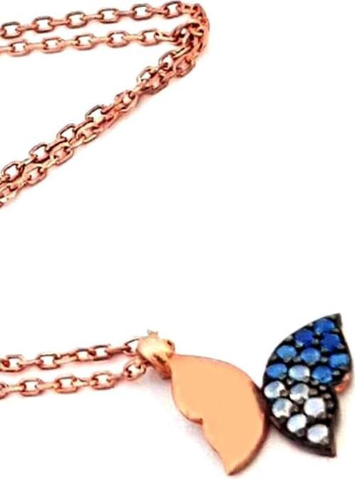 Kelebek Figürlü Gümüş Bayan Kolye