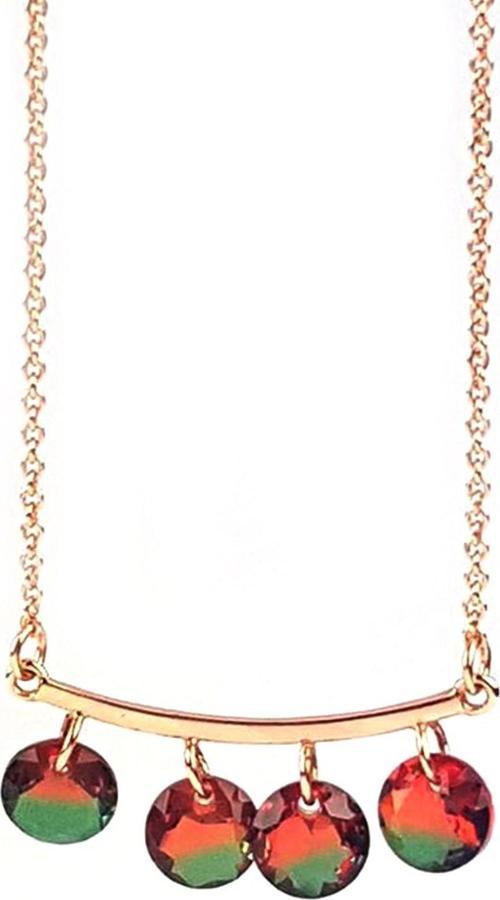 Meloni Topaz Gümüş Üzerine Rose Altın Kaplamalı Kolye