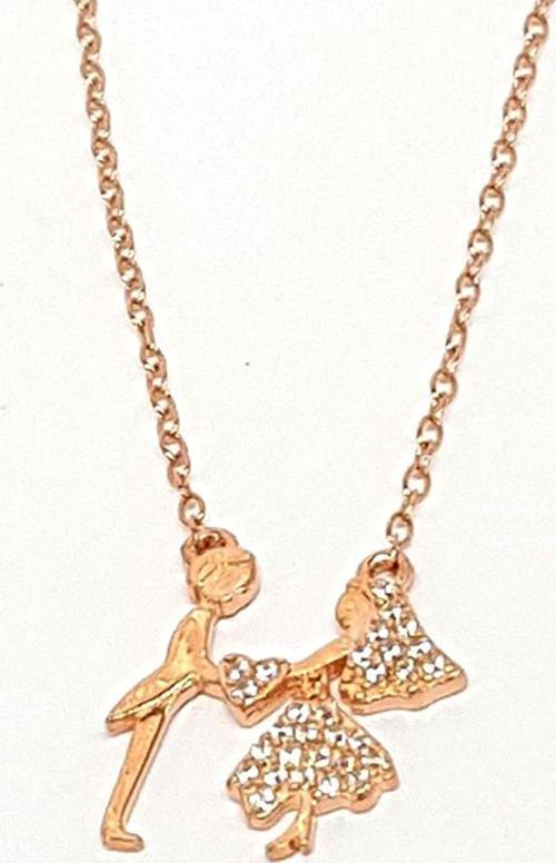 Zirkon Taşlı Gümüş Aşk Kolyesi