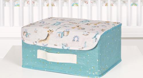 Baby Kapaklı Kutu Düzenleyici Çok Amaçlı Organizer Mini Boy Turkuaz 104256  KASA - 284