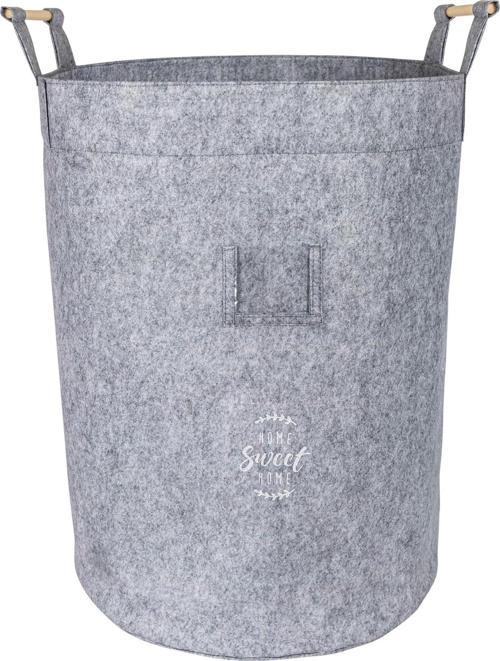 Katlanabilir Çok Amaçlı Çamaşır Sepeti Düzenleyici Saklama Kutusu Keçe Organizer 45*34*34 Cm Gr