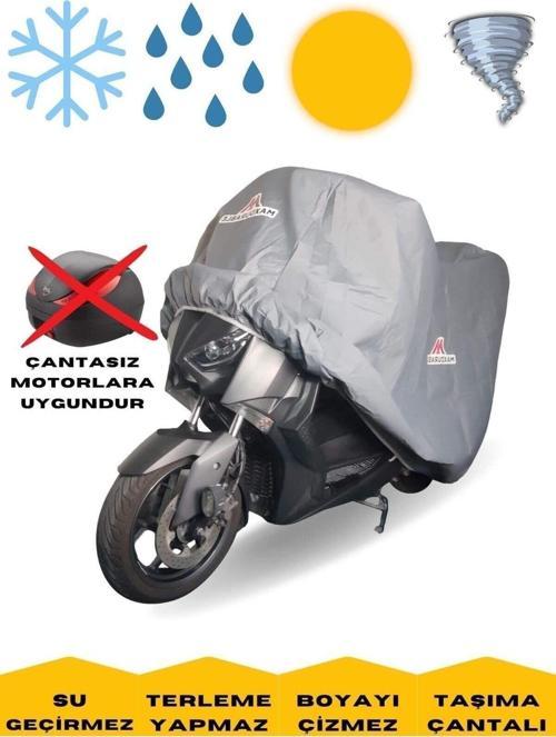 Pioneer Xf125L 4B Motor Brandası Gri Çantasız Motorlara Uygun Su Geçirmez Motosiklet Brandası