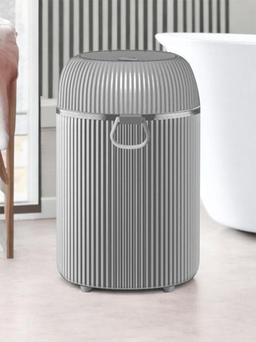 Banyo ve Mutfak İçin Click Kapak Çöp Kovası 10 Litre Gri 3097 