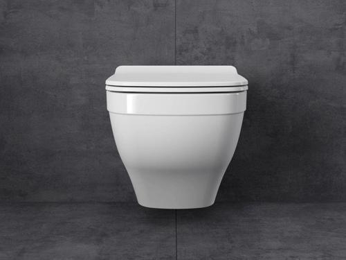 Zeugma Asma Klozet Delikli Beyaz + Ultra Slım Yavaş Kapanan Klozet Kapağı