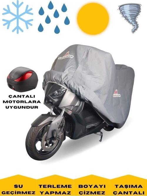 Truva Tr 250 4 Motor Brandası Arka Çanta Uyumlu Su Geçirmez Motosiklet Brandası