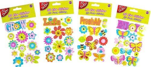 Eva Sticker 3D 24 Lü Paket (Karışık Model 1 Paket)