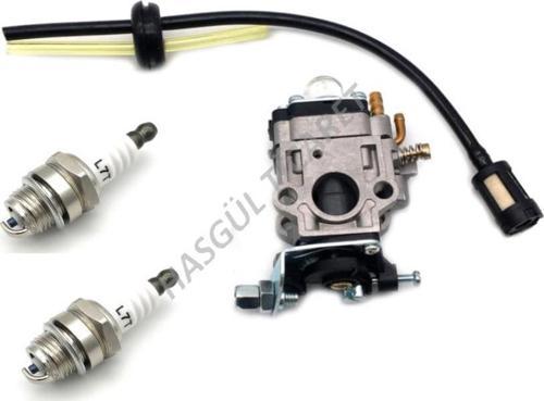 Motorlu Tırpan TL52 Karbüratör Buji Benzin Filtre Set tırpan Karburatör Buji Benzin filtre Hortum Set ürün