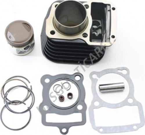 Motorsiklet Cg 125 13 perno 56.5mm Silver Silindir Atg Sekman Conta Takımı Piston 51015