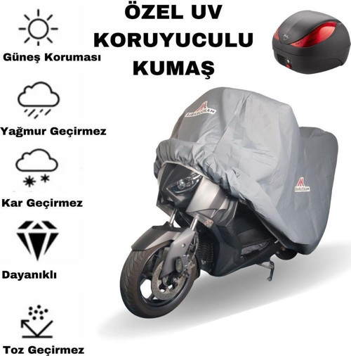 Bajaj Pulsar Ns 125 Topcase Uyumlu Motor Brandası Miflonlu Su Geçirmez