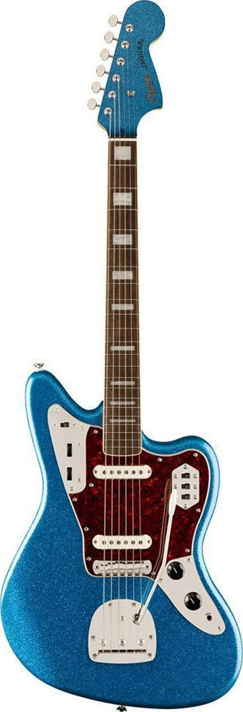 FSR Classic Vibe 70s Jaguar Laurel Klavye TSPG Blue Sparkle Elektro Gitar