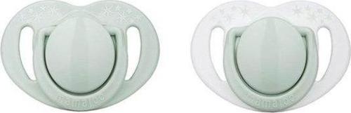 Sterilizasyon & Saklama Kutulu Powder Green Desenli İkili Ortodontik Emzik / 6 Ay+