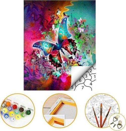 Sayılarla Boyama Seti Kelebek 40x50 cm - H51