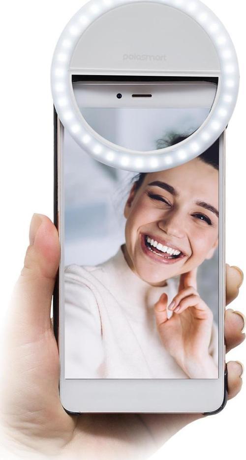 PSM123 Taşınabilir Şarjlı 4 Kademeli Kablosuz LED Selfie Işığı Beyaz