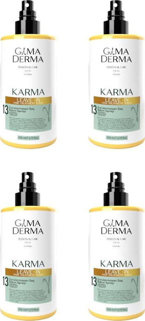 Dörtlü Karma Vegan 13 Etkili Durulanmayan Saç Spreyi Seti