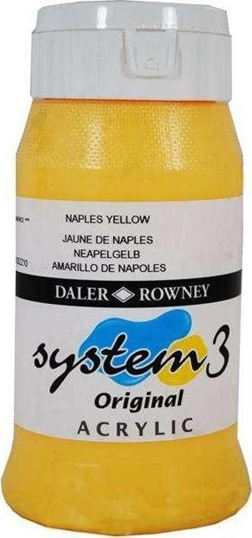 System3 Akrilik Boya 500 ml Naples Yellow 634