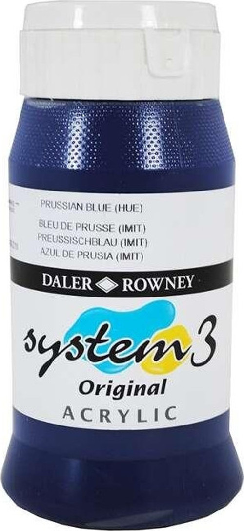 System3 Akrilik Boya 500 ml Prussian Blue Hue 134