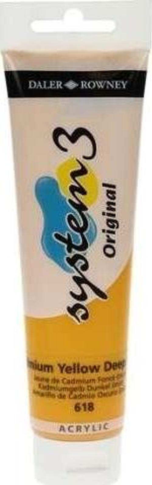 System3 Akrilik Boya 150 ml Cadmium Yellow Deep Hue 618