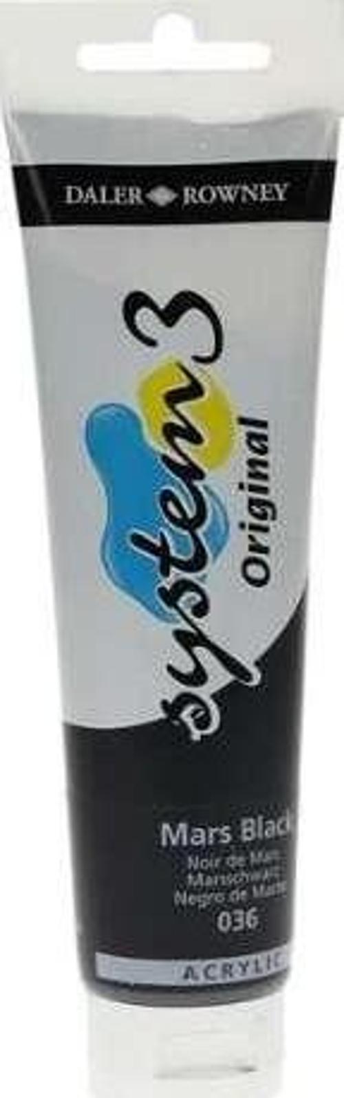 System3 Akrilik Boya 150 ml Mars Black 36
