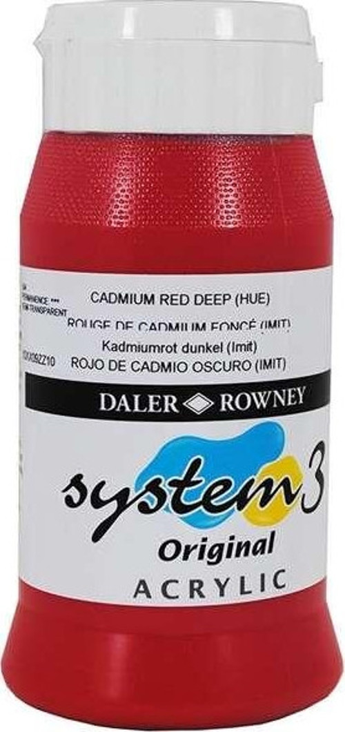 System3 Akrilik Boya 500 ml Cadmium Red Deep Hue 504