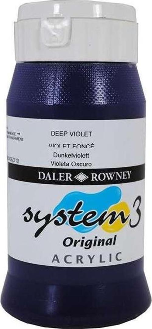 System3 Akrilik Boya 500 ml Deep Violet 408