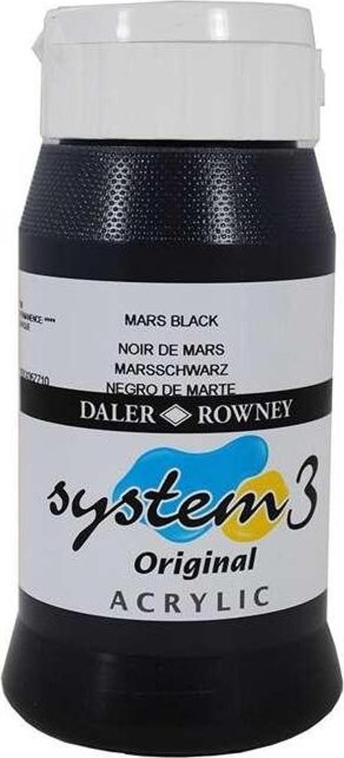 System3 Akrilik Boya 500 ml Mars Black 36