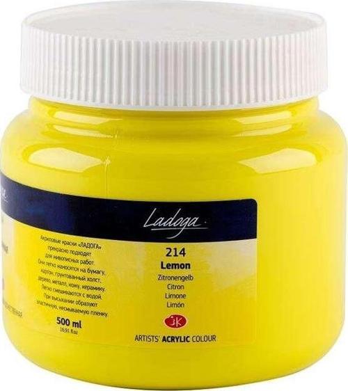 Ladoga Akrilik Boya 500 ml Lemon 214