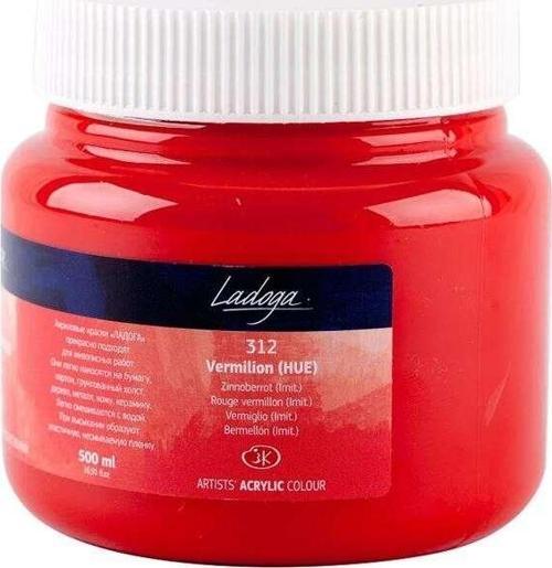 Ladoga Akrilik Boya 500 ml Vermilion (Hue) 312