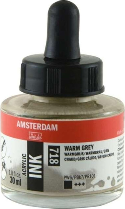 Talens Amsterdam Akrilik Mürekkep 30 ml Warm Grey 718