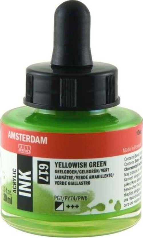 Talens Amsterdam Akrilik Mürekkep 30 ml Yellowish Green 617