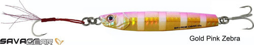 3D Slim Minnow 15 gr Jig Suni Yem Gold Pink Zebra