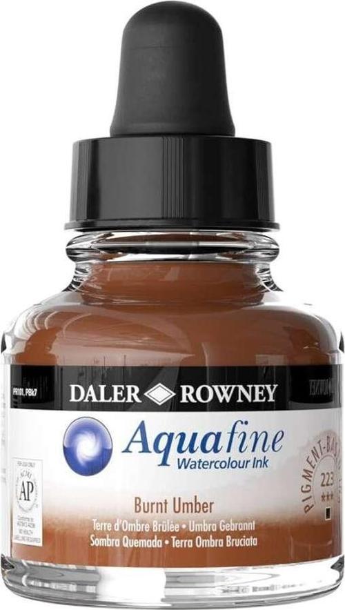 Aquafine Ink 29.5 ml Sulu Boya Mürekkebi Burnt Umber 223