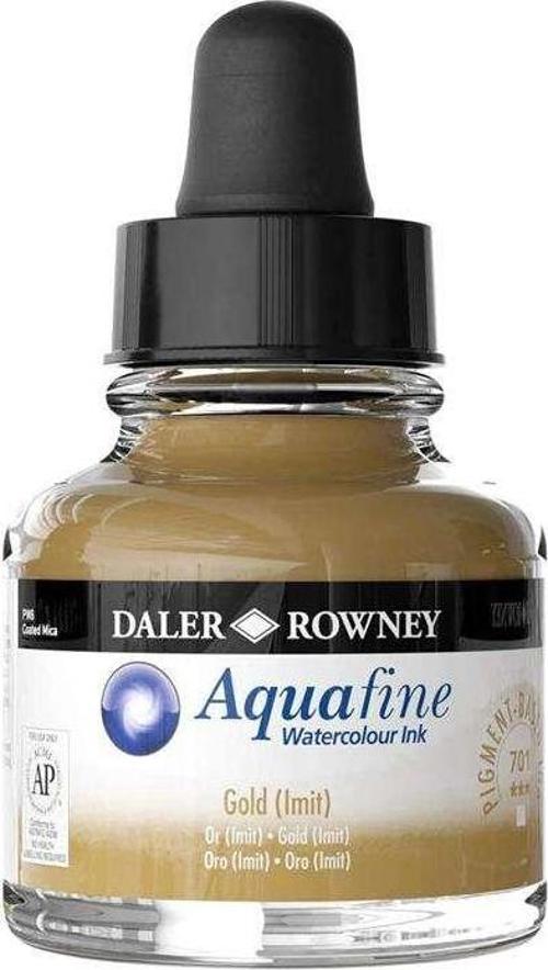 Aquafine Ink 29.5 ml Sulu Boya Mürekkebi Gold Imit 701