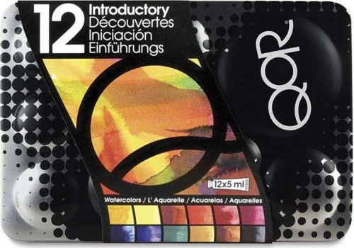 QoR Metal Kutu Tüp Sulu Boya 5 ml 12 Renk