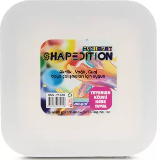 Magic Art Shapedition Yuvarlak Köşeli Kare Tuval 30 cm Ykt30