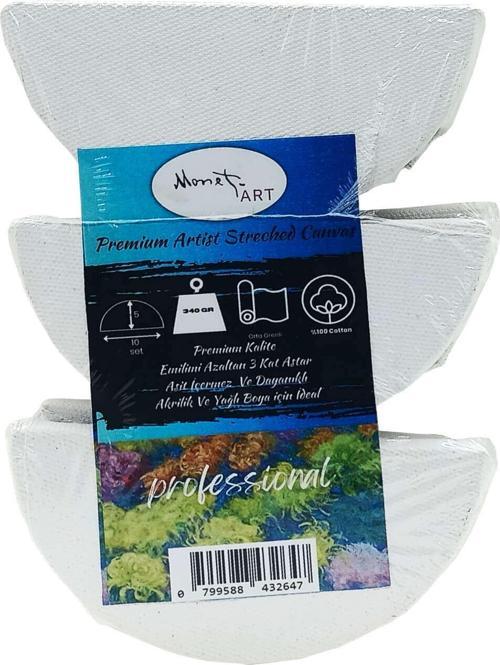 Monet Art Yarım Daire Tuval Seti 340 gr 5x10 cm 6lı