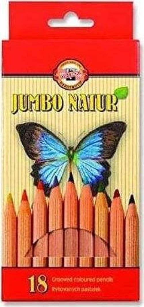 Natur Jumbo Kuru Boya Kalemi Naturel 18’li Set