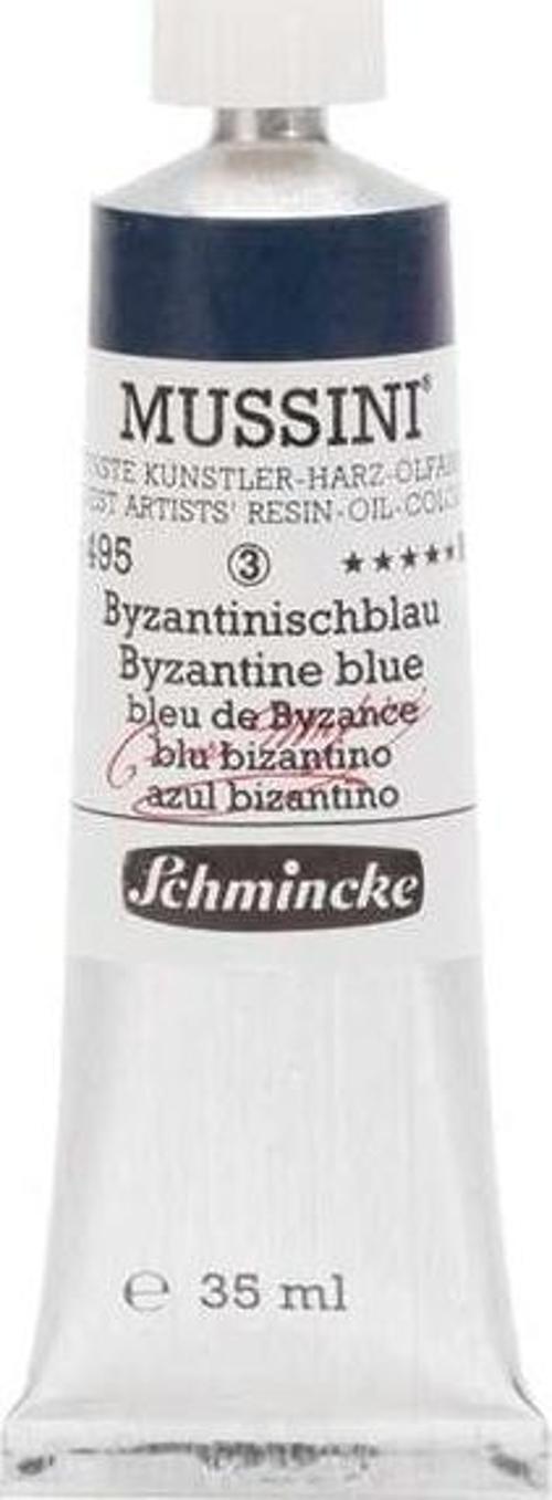 Mussini Profesyonel Yağlı Boya 35 ml Seri 3 Byzantine Blue 495