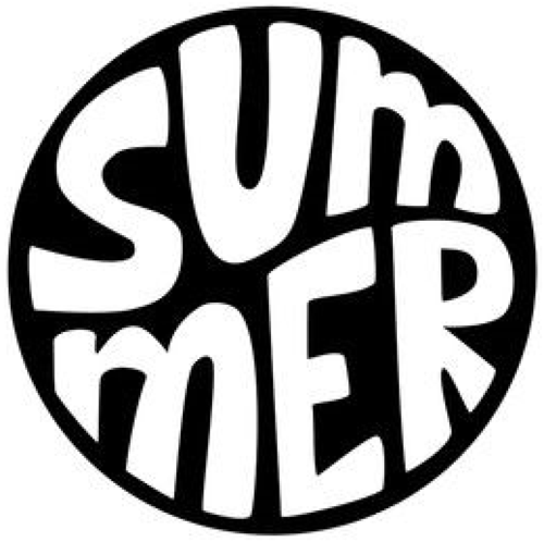 Summer (Oto-Motor-Laptop-Dekor) Sticker 10 x 10 cm