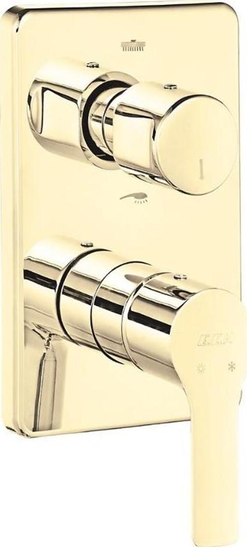 Luna Ankastre Banyo Bataryası Sıva Üstü 2 Yollu Altın Renkli 102867236-KDE