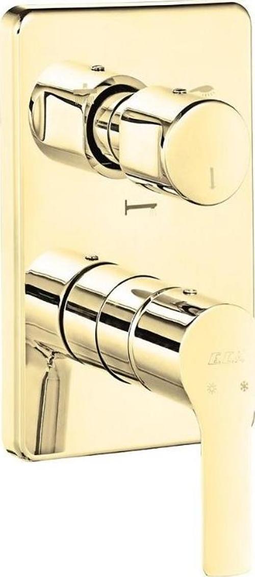 Luna Ankastre Banyo Bataryası Sıva Üstü 3 Yollu Altın Renkli 102867336-K