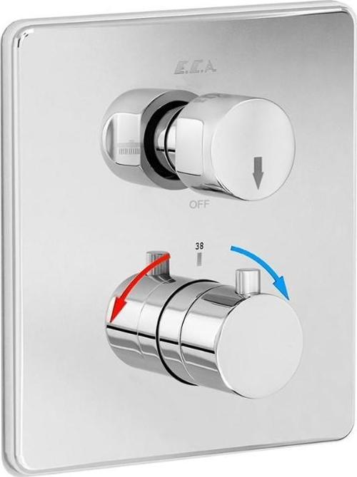 Termostatik Ankastre Banyo Bataryası Sıva Üstü 2 Yollu 102167215-KDE