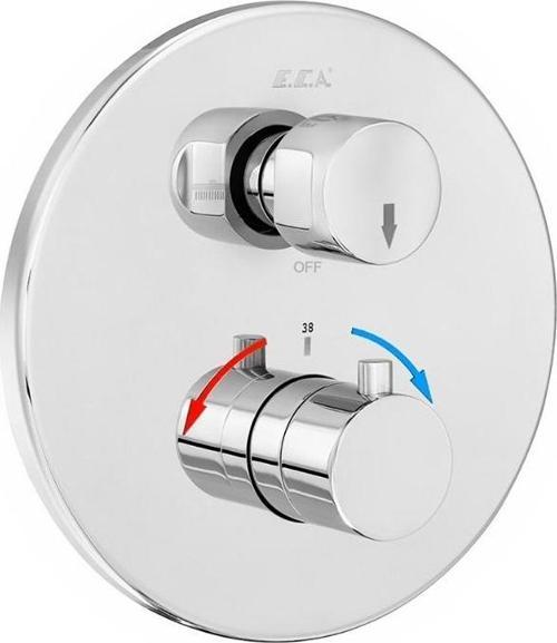 Termostatik Ankastre Banyo Bataryası Sıva Üstü 2 Yollu 102167215-YDE