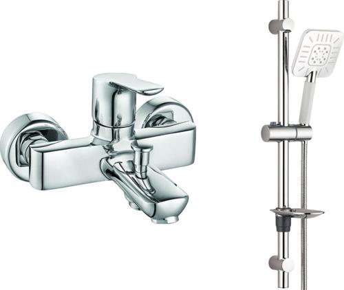 ECA Luna Banyo Bataryası  + T-MAY Çamlıca Oval Borulu Hareketli Sürgülü Duş Seti Üst Takımı