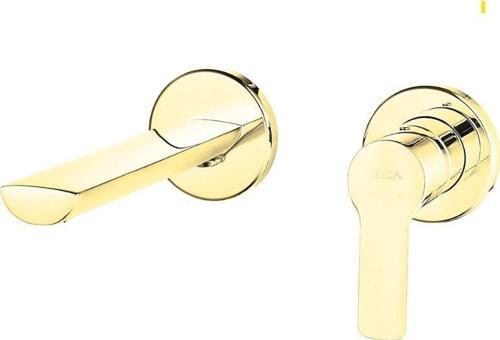 Luna Ankastre Lavabo Bataryası Sıva Üstü Çift Rozet Altın Renkli 102867606-YY