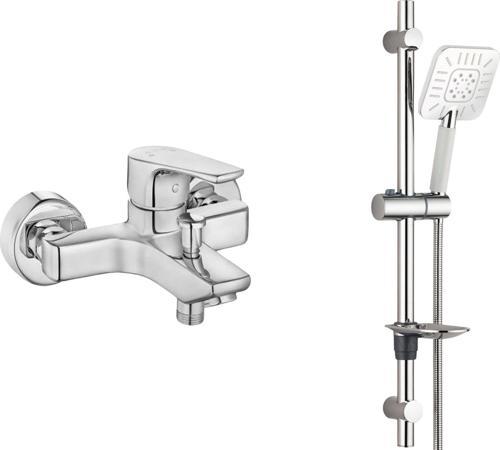 ECA Niobe Banyo Bataryası + T-MAY Çamlıca Oval Borulu Hareketli Sürgülü Duş Seti Üst Takımı