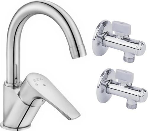 Niobe Kuğu Boru Lavabo Batarya 054+2 Eca Filtreli Ara Musluk