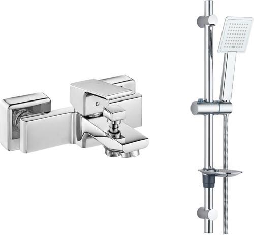 ECA Tiera Banyo Bataryası + T-MAY Çam Oval Borulu Hareketli Sürgülü Duş Seti Üst Takımı